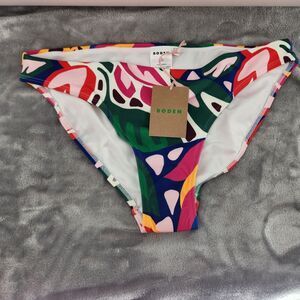 Boden US Size 8 Leafy Cascade Multicolor Classic Bikini Bottom NWT